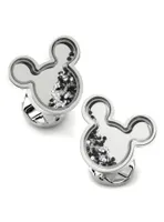 Disney Mickey Mouse Crystal Stainless Steel Cufflinks