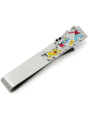 Disney Mickey Mouse and Friends Printed Silver Tie Bar