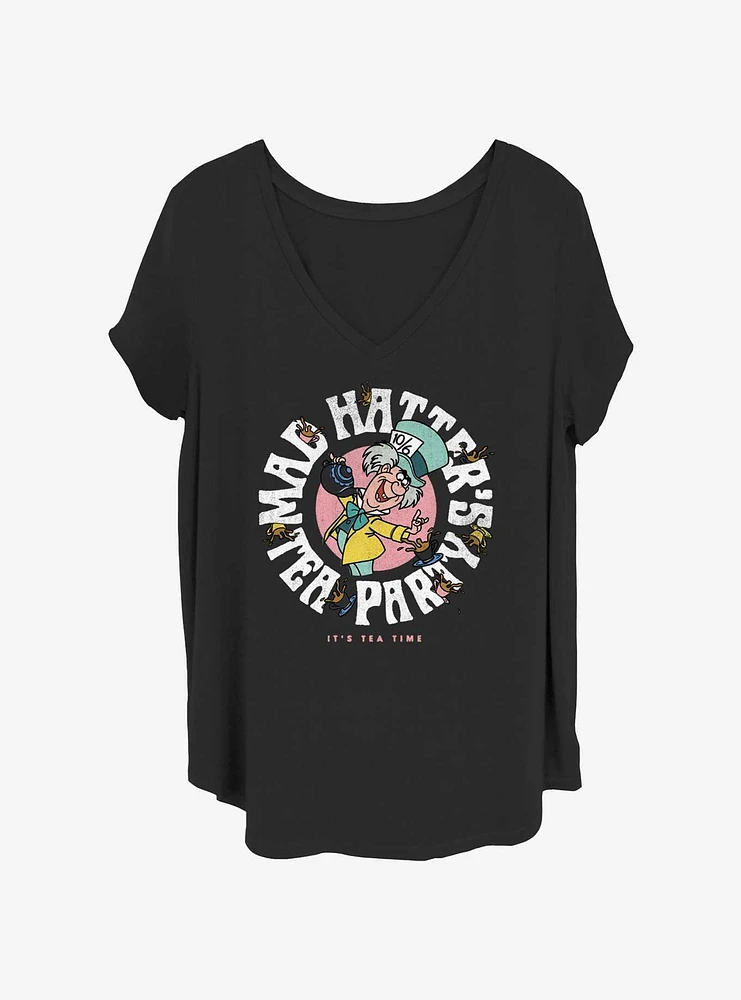 Disney Alice Wonderland Mad Hatter's Tea Time Girls T-Shirt Plus