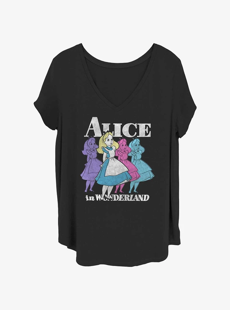 Disney Alice Wonderland Trippy Girls T-Shirt Plus