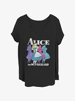 Disney Alice Wonderland Trippy Girls T-Shirt Plus