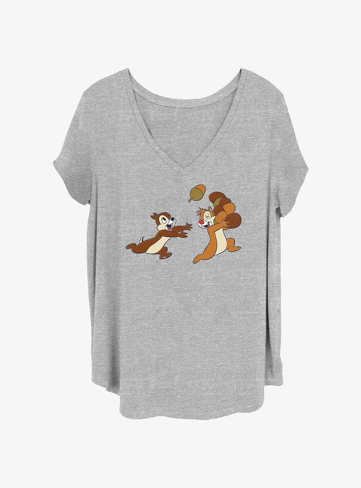 Disney Chip 'n' Dale Acorn Chase Girls T-Shirt Plus