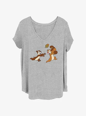 Disney Chip 'n' Dale Acorn Chase Girls T-Shirt Plus