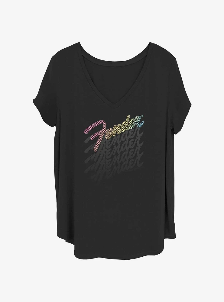 Fender Checkered Logo Girls T-Shirt Plus