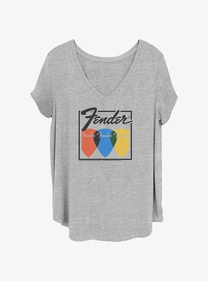 Fender Guitar Picks Girls T-Shirt Plus