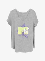 MTV 90's Checkered Logo Girls T-Shirt Plus