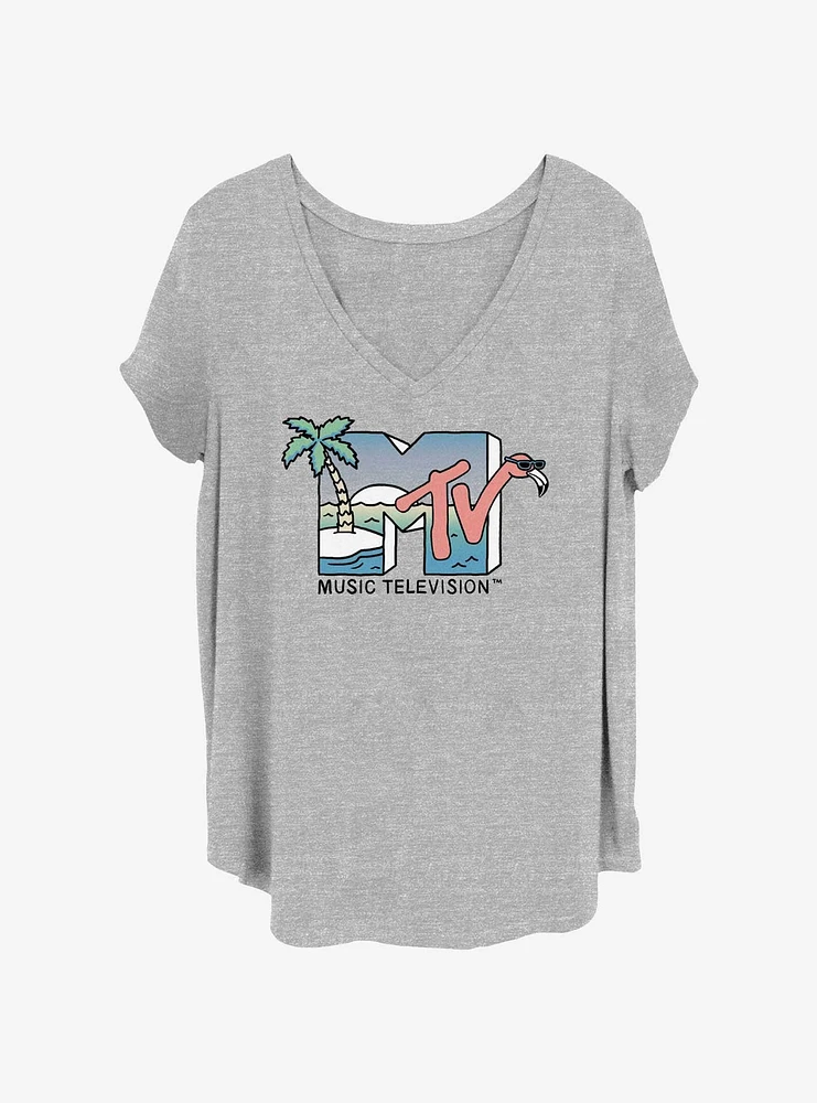 MTV Beachy Logo Girls T-Shirt Plus