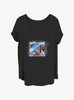 MTV Chrome Logo Girls T-Shirt Plus