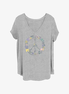 MTV Floral Peace Icon Girls T-Shirt Plus