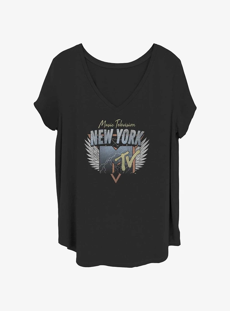 MTV Lightning Wings Logo Girls T-Shirt Plus
