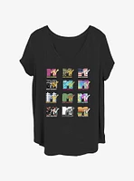 MTV Mini Logos Girls T-Shirt Plus
