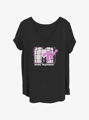 MTV Retro Fuzz Logo Girls T-Shirt Plus