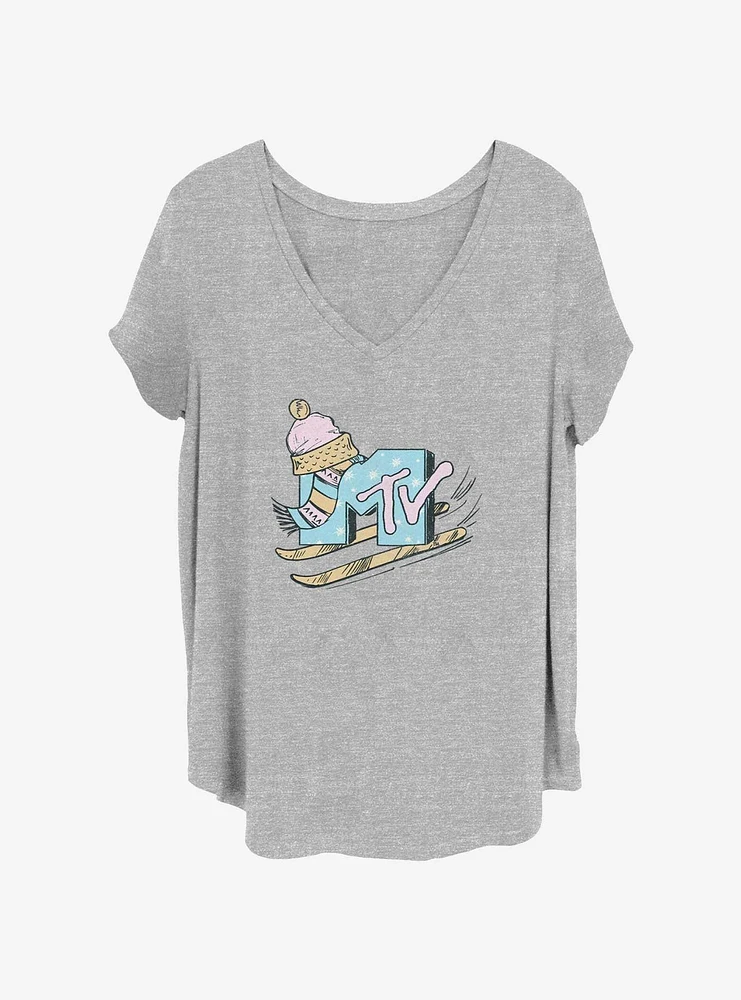 MTV Ski Time Logo Girls T-Shirt Plus