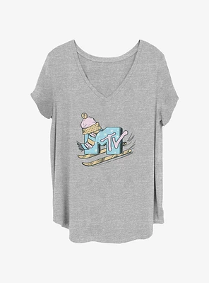 MTV Ski Time Logo Girls T-Shirt Plus