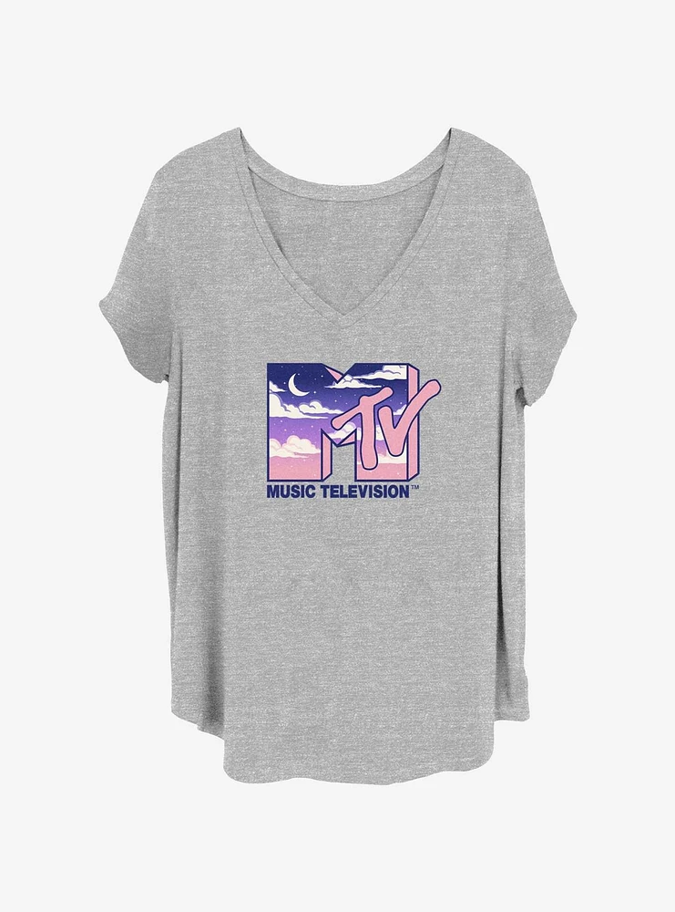 MTV Starry Night Logo Girls T-Shirt Plus