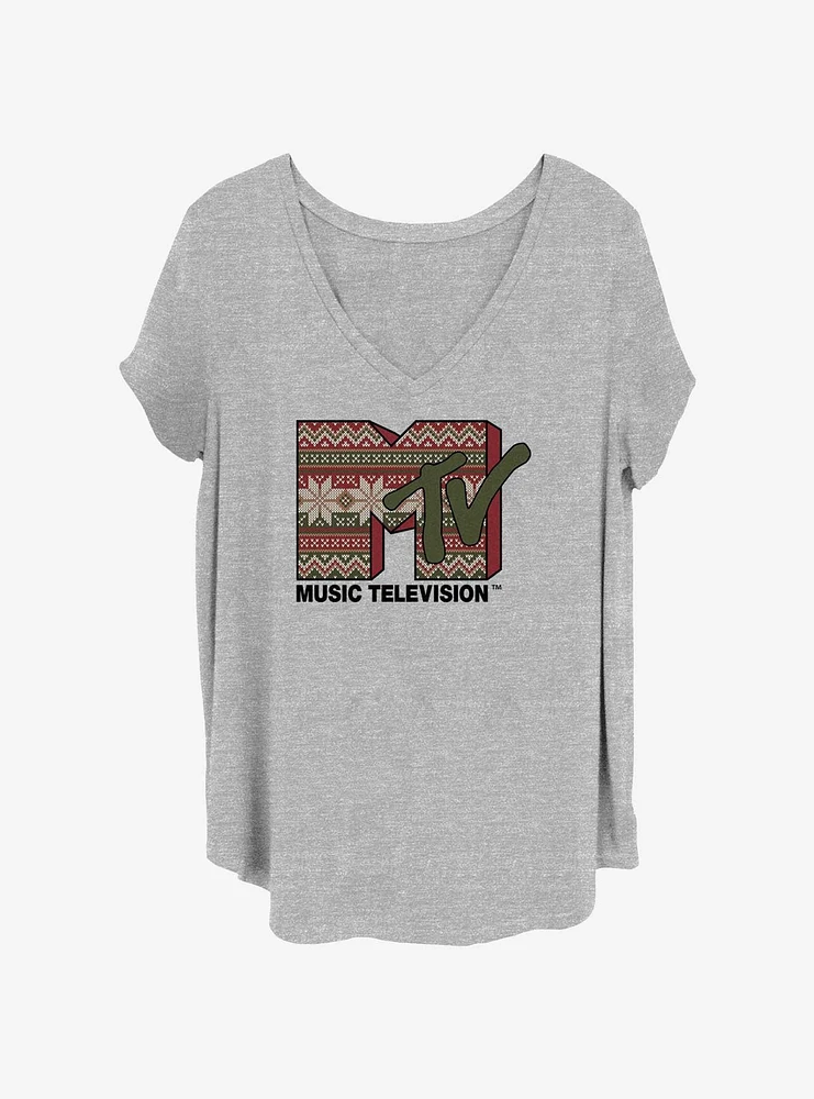 MTV Ugly Christmas Logo Girls T-Shirt Plus