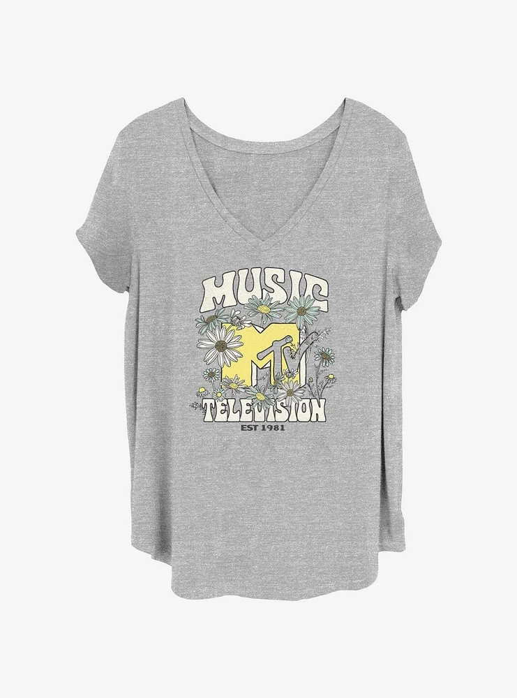 MTV Wildflowers Logo Girls T-Shirt Plus