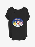 Pokemon Happy Holidays Pikachu, Eevee, & Jigglypuff Girls T-Shirt Plus