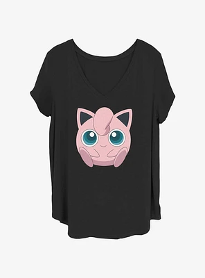 Pokemon Jigglypuff Face Girls T-Shirt Plus