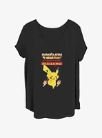 Pokemon Pikachu Ready To Battle Girls T-Shirt Plus
