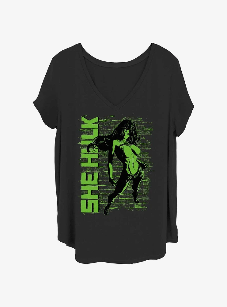 Marvel She-Hulk Green Serene Girls T-Shirt Plus