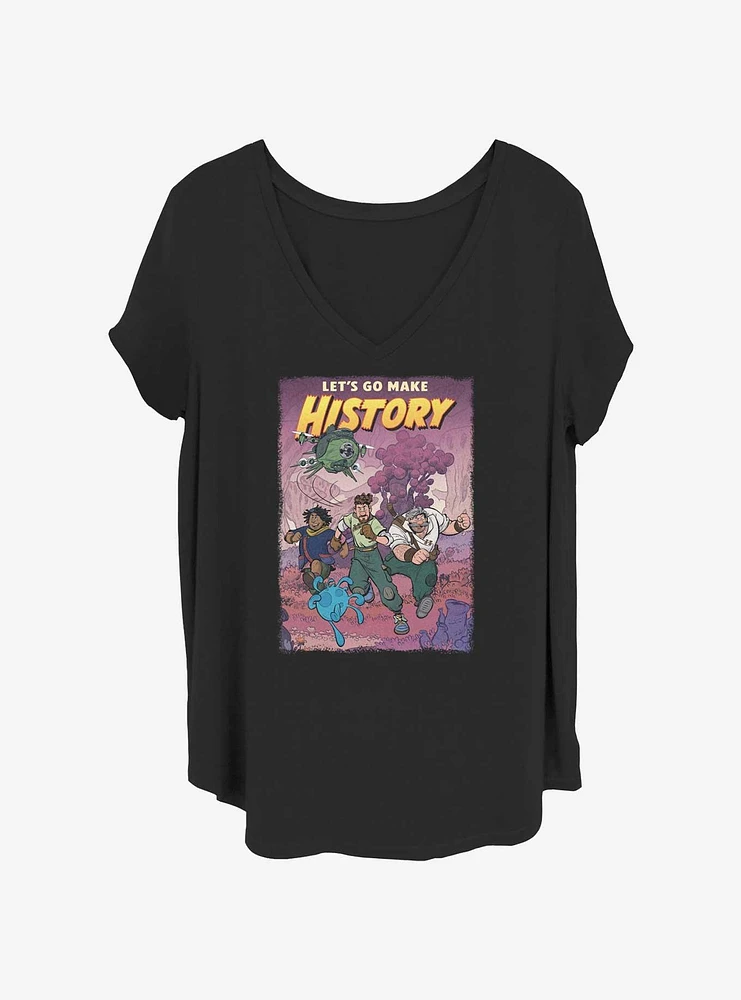 Disney Strange World Go Make History Girls T-Shirt Plus
