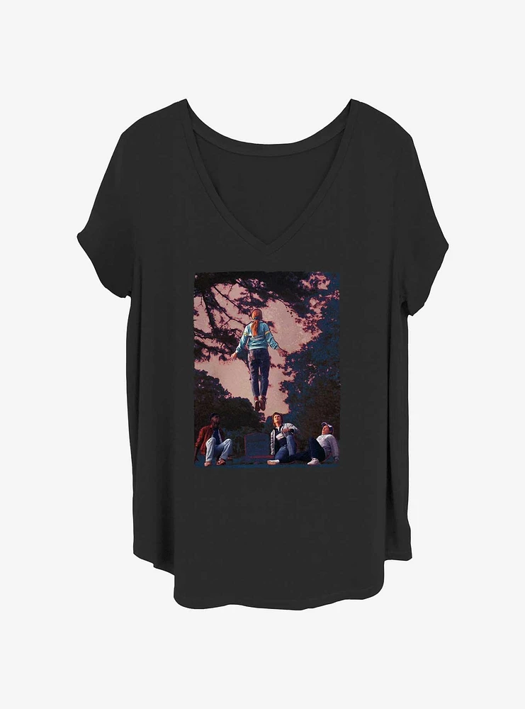 Stranger Things Floating Max Poster Girls T-Shirt Plus