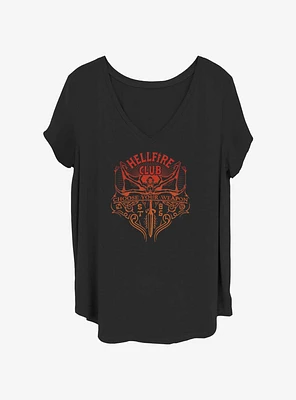Stranger Things Hellfire Club Choose Your Weapon Girls T-Shirt Plus