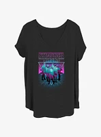 Stranger Things Neon Group Girls T-Shirt Plus