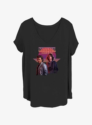 Stranger Things Steve & Robin Girls T-Shirt Plus