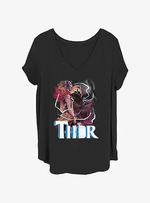 Marvel Thor: Love and Thunder Mighty Thor God Girls T-Shirt Plus