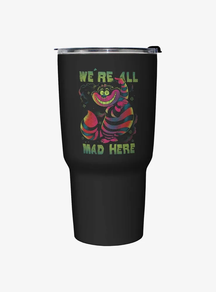 Disney Alice In Wonderland Cheshire We're All Mad Here Travel Mug