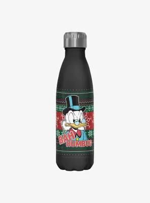 Disney DuckTales Bah Humbug Scrooge Ugly Christmas Water Bottle