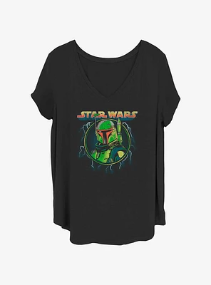 Star Wars The Mandalorian Boba Lightning Girls T-Shirt Plus