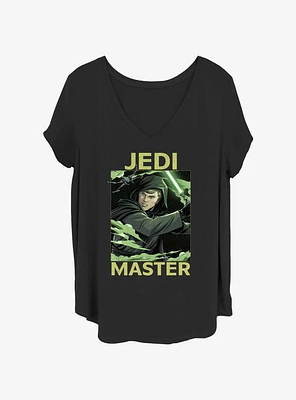Star Wars The Mandalorian Jedi Master Luke Skywalker Poster Girls T-Shirt Plus
