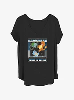 Pokemon Bulbasaur, Squirtle, & Charmander Ready To Battle Girls T-Shirt Plus