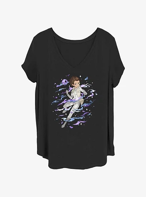 Star Wars Anime Style Princess Leia Girls T-Shirt Plus