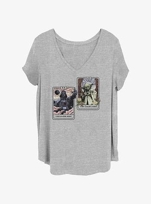 Star Wars The Dark and Light Side Tarot Cards Girls T-Shirt Plus