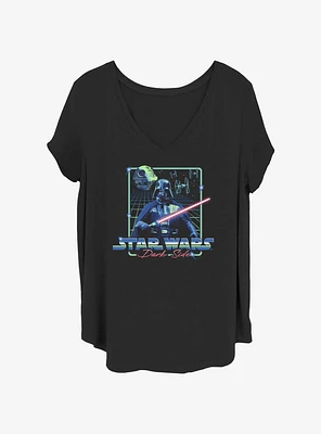 Star Wars Dark Side Chrome Grid Girls T-Shirt Plus