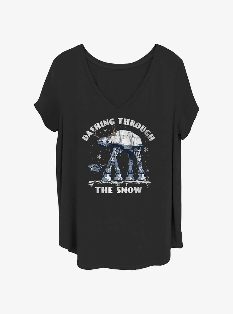 Star Wars AT-AT Dashing Through The Snow Girls T-Shirt Plus