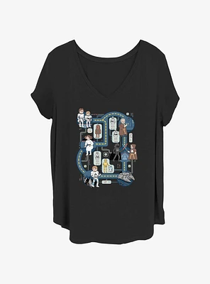 Star Wars Death Map Girls T-Shirt Plus