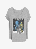 Star Wars Vader and the Droids Poster Girls T-Shirt Plus