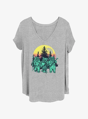 Star Wars Ewok Sunset Girls T-Shirt Plus