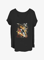 Star Wars Explosive Space Battle Poster Girls T-Shirt Plus