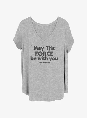 Star Wars May The Force Be With You Girls T-Shirt Plus