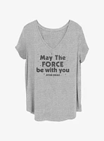 Star Wars May The Force Be With You Girls T-Shirt Plus