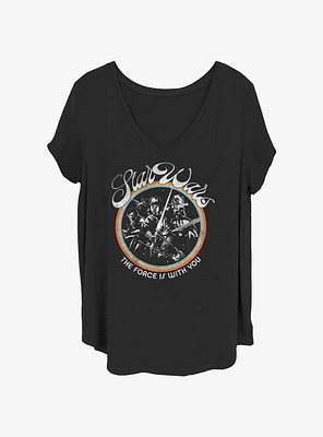 Star Wars The Force Is With You Logo Girls T-Shirt Plus