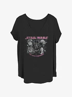 Star Wars the Faces of Galaxy Girls T-Shirt Plus