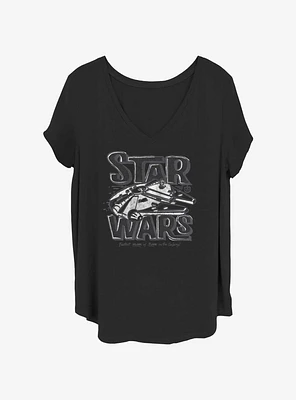 Star Wars Fastest Hunk of Junk Logo Girls T-Shirt Plus