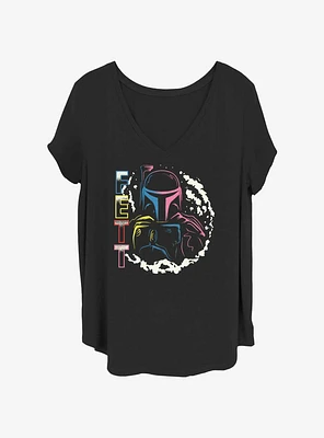 Star Wars Neon Boba Fett Girls T-Shirt Plus